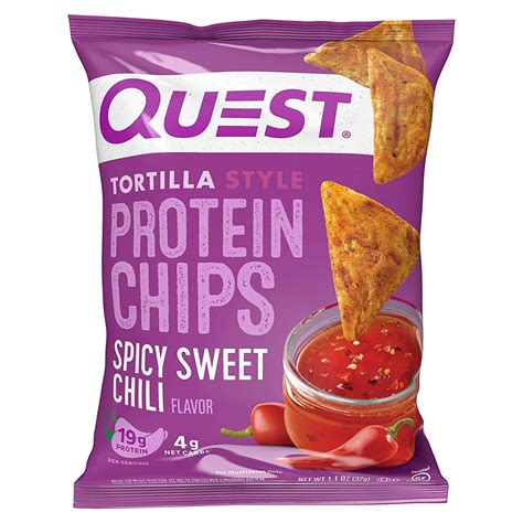 Quest Nutrition Tortilla Style Protein Chips Spicy Sweet Chilli Flavour