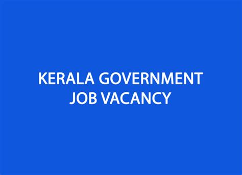 2024 Government Job Vacancy In Kerala Corrie Karisa