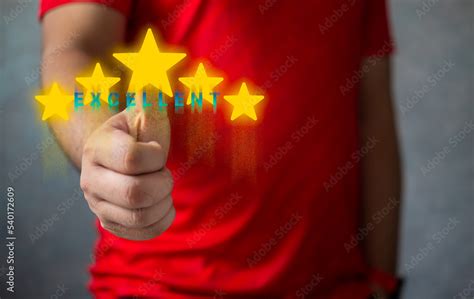 The Customer Give Stars To Complete Five Stars With Excellent Giving A