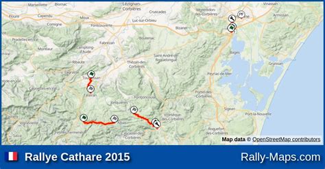 Streckenverlauf Rallye Cathare Coupe Rallyekarte De