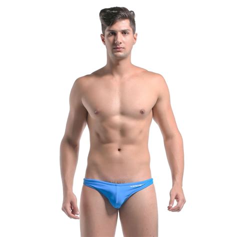 Desmiit Men Bikini Solid Swimwear Sexy Low Rise Beach Sunbathing Thongs