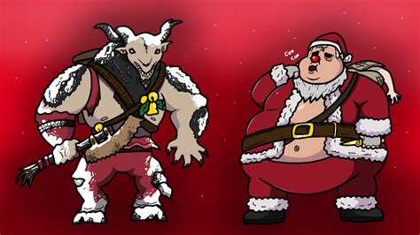 Dead By Daylight Krampus And Santa Clown By Johndrawfatties On Deviantart