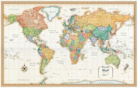 Rand Mcnally World Map Laminated United States Map