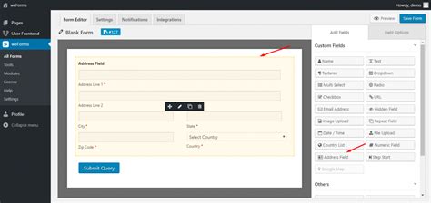 Address Field Weforms Pro