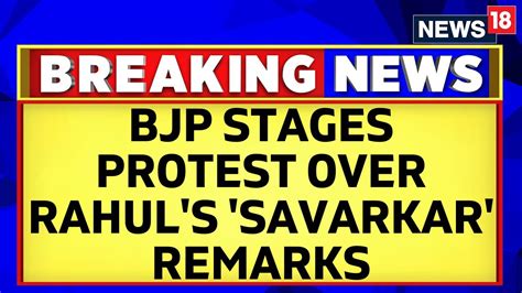 Bjp Holds Protest Outside Parliament Against Rahul Gandhis Comment Congress English News