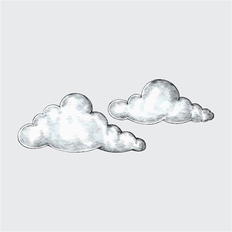 Premium Vector Hand Drawn Clouds Illustration