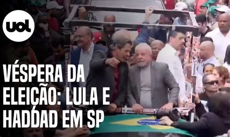 Lula e Haddad fazem caminhada apoiadores em São Paulo na véspera da