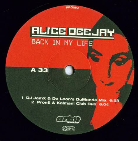 Alice Deejay - Back In My Life (1999, Vinyl) | Discogs