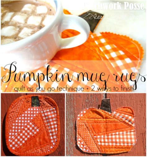 Fall Pumpkin Mug Rug Tutorial Patchwork Posse