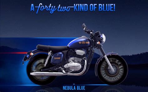 Jawa Forty Two Is A Sure Head-Turner In Metallic Nebula Blue Colour