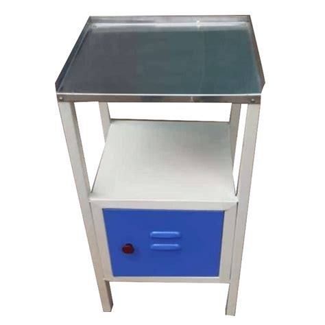 Mild Steel Hospital Bedside Locker Polished Size L X W X