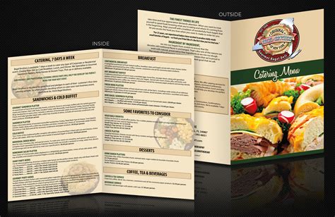 Custom Menu Design and Printing in a Variety of Sizes and Folds