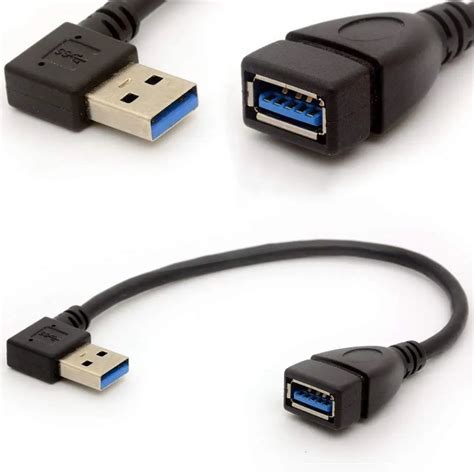 USB 3.0 Extension Cable Angle 90 Degree Adapter Type A Male To Female High Speed Connection-in ...