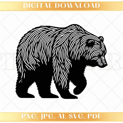 Bear Svg Bear Clipart Bear Vector Bear Silhouette Bear Image