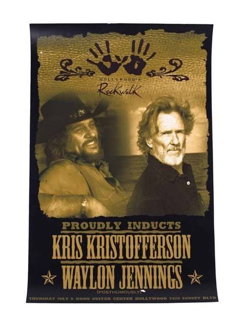 Waylon Jennings And Kris Kristofferson Inducted Into Rock Walk