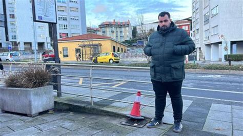 El afectado al que le cayó un panel de Tranvías en A Coruña Si me