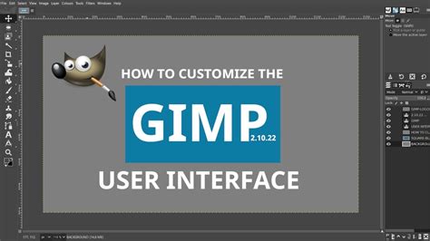 Customize Gimp User Interface Gimp Interface Tutorial YouTube