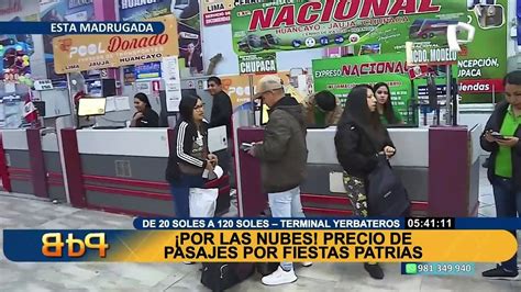 Precios Por Las Nubes En Terminal De Yerbateros Por Fiestas Patrias