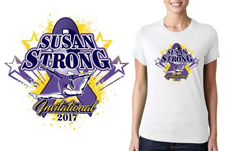 Susan Strong Invitational vector logo design for gymnastics t-shirt ...