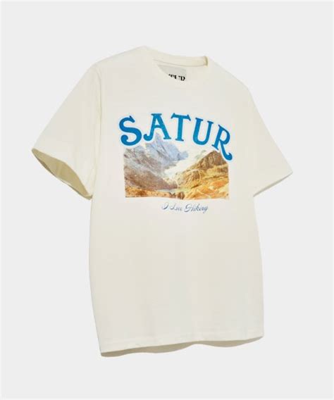 MUSINSA SATUR Rock Canyon Graphic T Shirt Cream