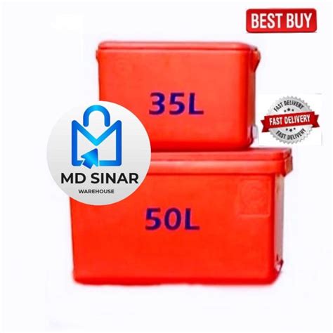 MD SINAR 35L 50L ISULATED COOLER BOX ICE BOX ICE BUCKET FISH