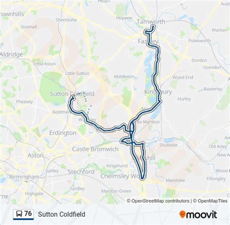 76 Route Schedules Stops And Maps Sutton Coldfield Updated