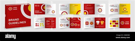 Brand Guidelines Template Red Logo Guideline Template Multi Purpose