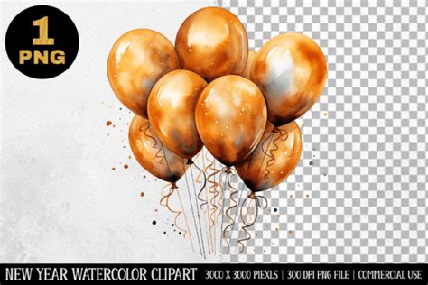 Balloons Glass Clipart | Happy New Year Graphic by TheDigitalStore247 ...