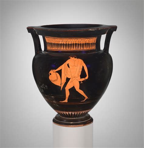 Attributed To Myson Terracotta Column Krater Bowl For Mixing Wine