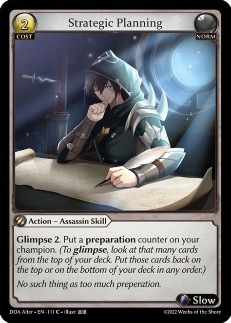 Strategic Planning - Dawn of Ashes Alter Edition - Grand Archive TCG