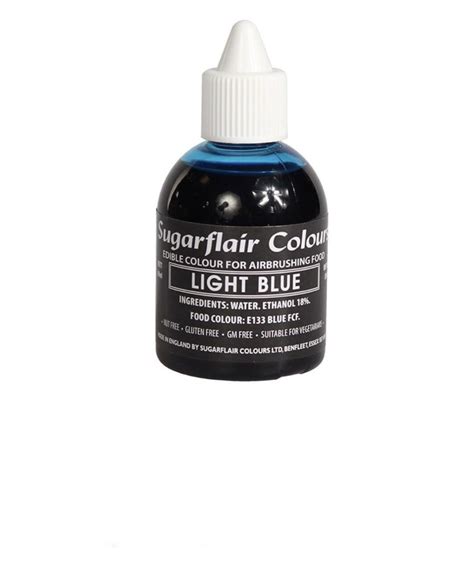 Sugarflair Light Blue Airbrush Colours 60ml Edible Paints Sugar