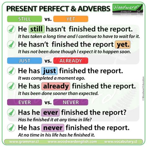 Comparing Still Yet Just Already Ever And Never With Present Perfect Tense In English