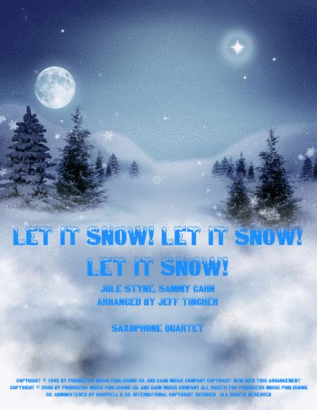 Let It Snow Let It Snow Let It Snow Arr Jeff Tincher Sheet Music