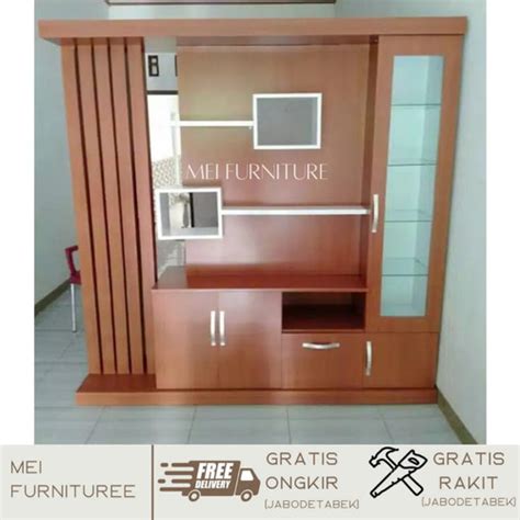 Jual Lemari Partisi Ruangan Dua Muka Sisi Minimalis Modern Model Mewah