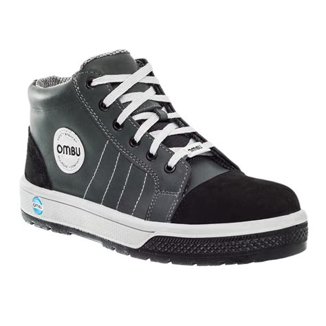 Ombu N Sneaker Iny Pu Cuero Flor Negro Con Puntera Composite Ombu