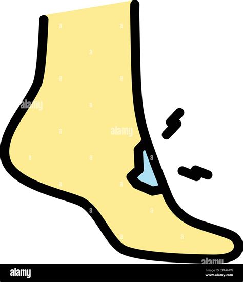 Foot Injury Icon Outline Foot Injury Vector Icon For Web Design