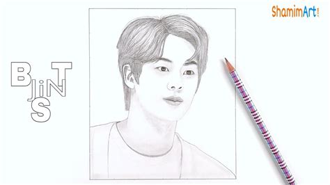 How to draw BTS Jin || Kim Seokjin || Easy drawing tutorial for ...