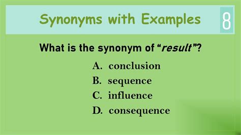 English Vocabulary Practice Test Synonyms With Examples 8 Test Your