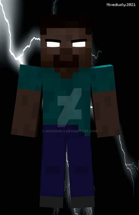 Herobrine Render By Nixediusly On DeviantArt Fotos De Minecraft