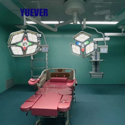 LED Surgery Shadowless Light Ceiling Type 700 500 Double Dome Arm Head