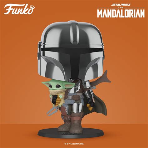 10″ Chrome Mandalorian With Child Funko Pop Announced Funko Fanatics