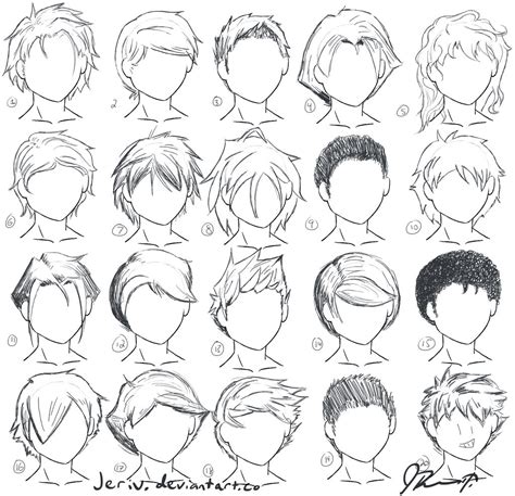 Anime Hairstyles By Jeriv On Deviantart