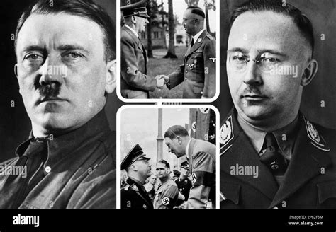 Adolf Hitler And Heinrich Himmler Who Together With Goering Were