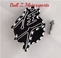 Hayabusa Huge 3D Black Silver Engraved Ball Cut Front Sprocket Speed