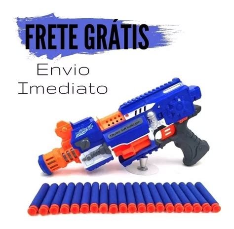 Arma De Brinquedo Metralhadora Pistola Dardos Nerf Frete Gr Tis