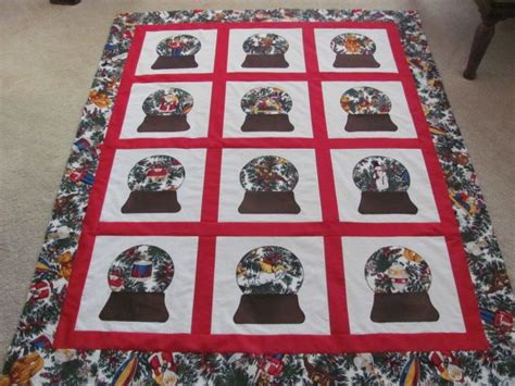 Snow Globe Quilt Christmas Quilts Quilts Puff Quilt