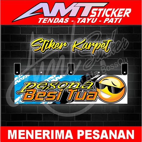 Jual TERLARIS STICKER DECAL KARPET NYALA UK 80x30cm TULISAN PESONA