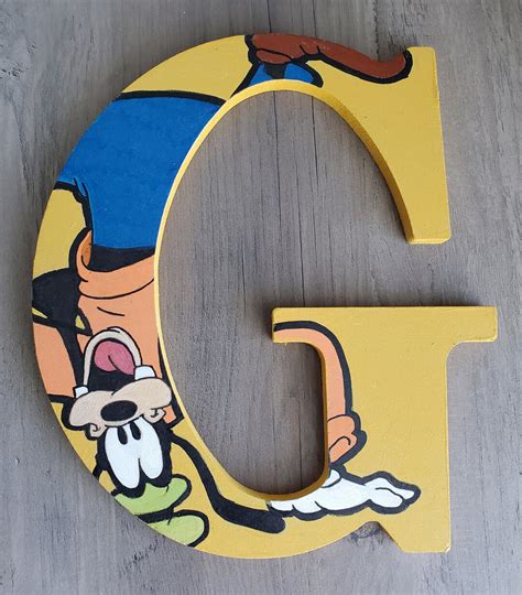 Hand Painted Goofy Alphabet Letter Art Etsy