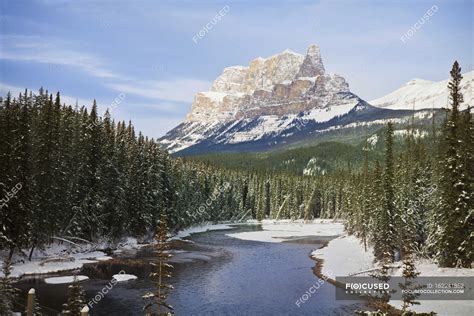 Castle mountain in banff national park — extreme, rural - Stock Photo ...