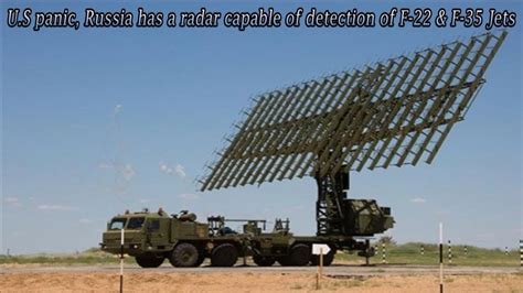 Russian Nebo M Radar Which Can Detect Us F 22 And F 35 Fighter Jets